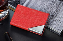 Load image into Gallery viewer, Leather/Metal Credit Card Holder - 10 Colors

