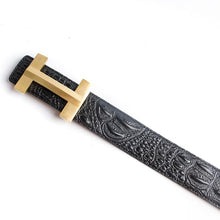 Load image into Gallery viewer, Luxury Crocodile Pattern Brass Buckle Leather Belt
