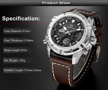 Load image into Gallery viewer, Classic Sports Analog Leather Watch
