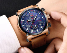 Load image into Gallery viewer, Luxury Leather Sports Chrono Watch
