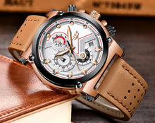 Load image into Gallery viewer, Luxury Leather Sports Chrono Watch
