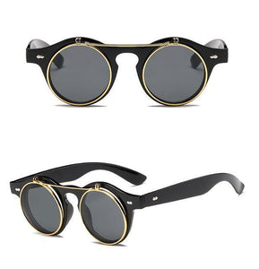 1912 Vintage Round Flip Up Sunglasses