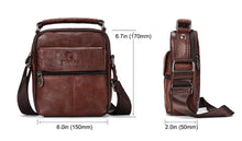 Load image into Gallery viewer, Genuine Raw Leather Messenger Bag
