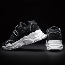 Load image into Gallery viewer, MERCY RX97 Chunky Leather/Mesh Sneakers - Black
